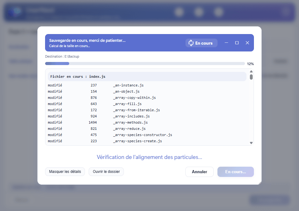 UserNest sauvegarde avec détails